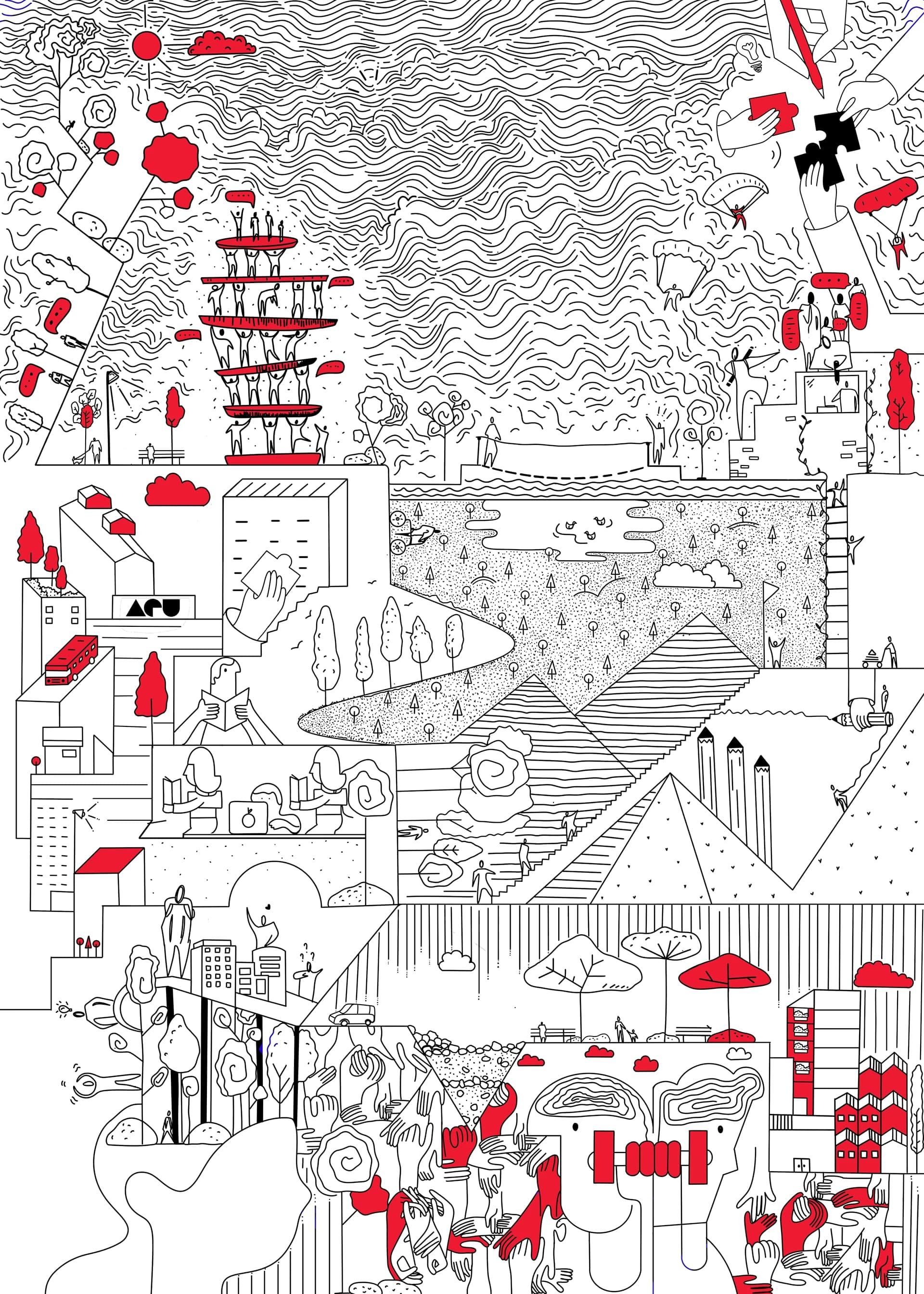 Carteles ilustrados: el valor del trabajo en equipo, imagen 3