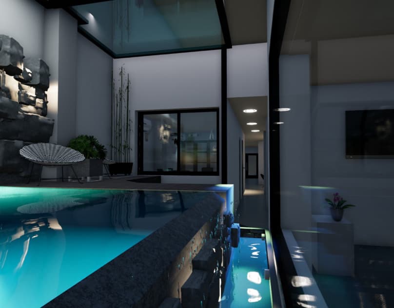 Casa de negocios con piscina