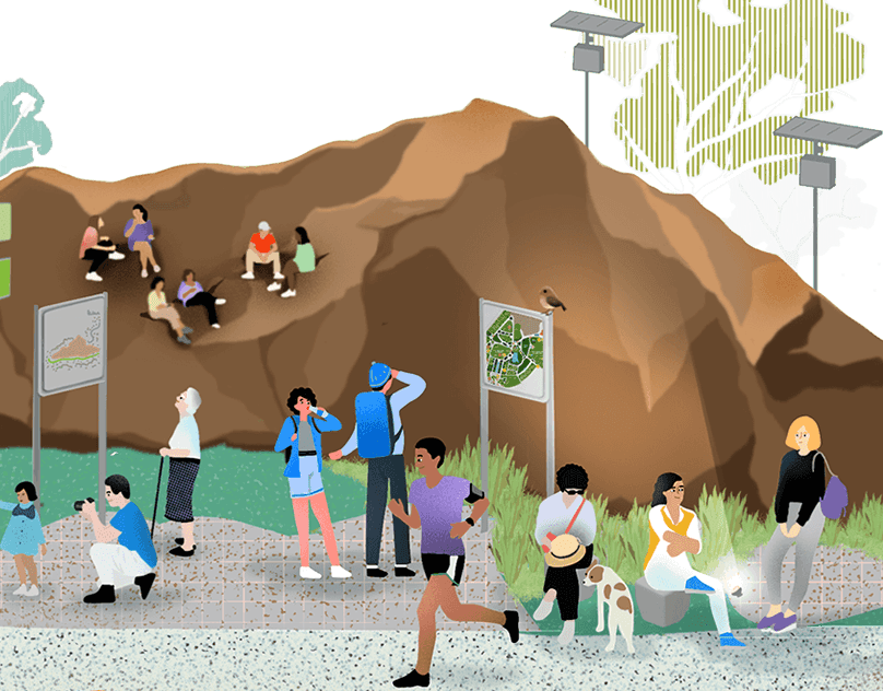 Reciclar, educar y habitar: Proyecto urbano ilustrado