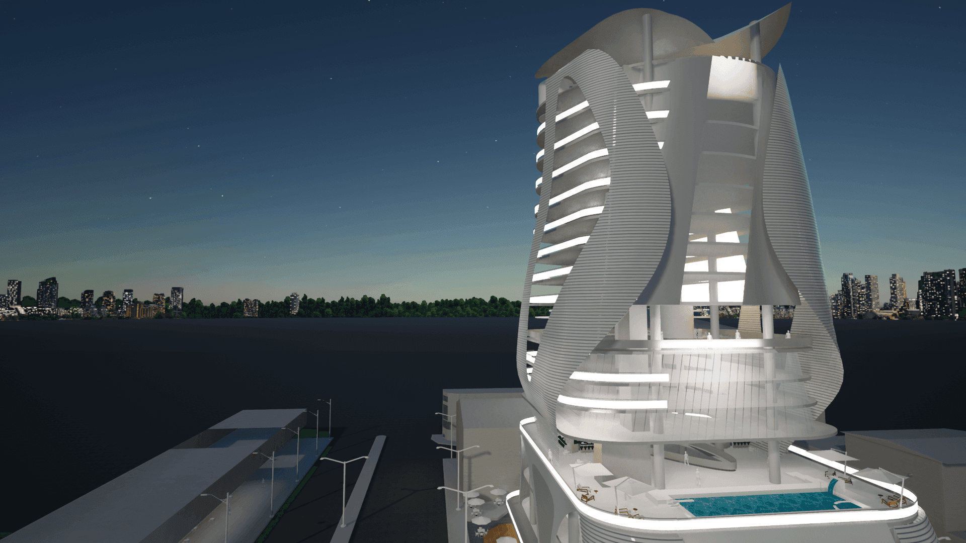 Render Proyecto Hotel & Centro R. Deportiva, imagen 3