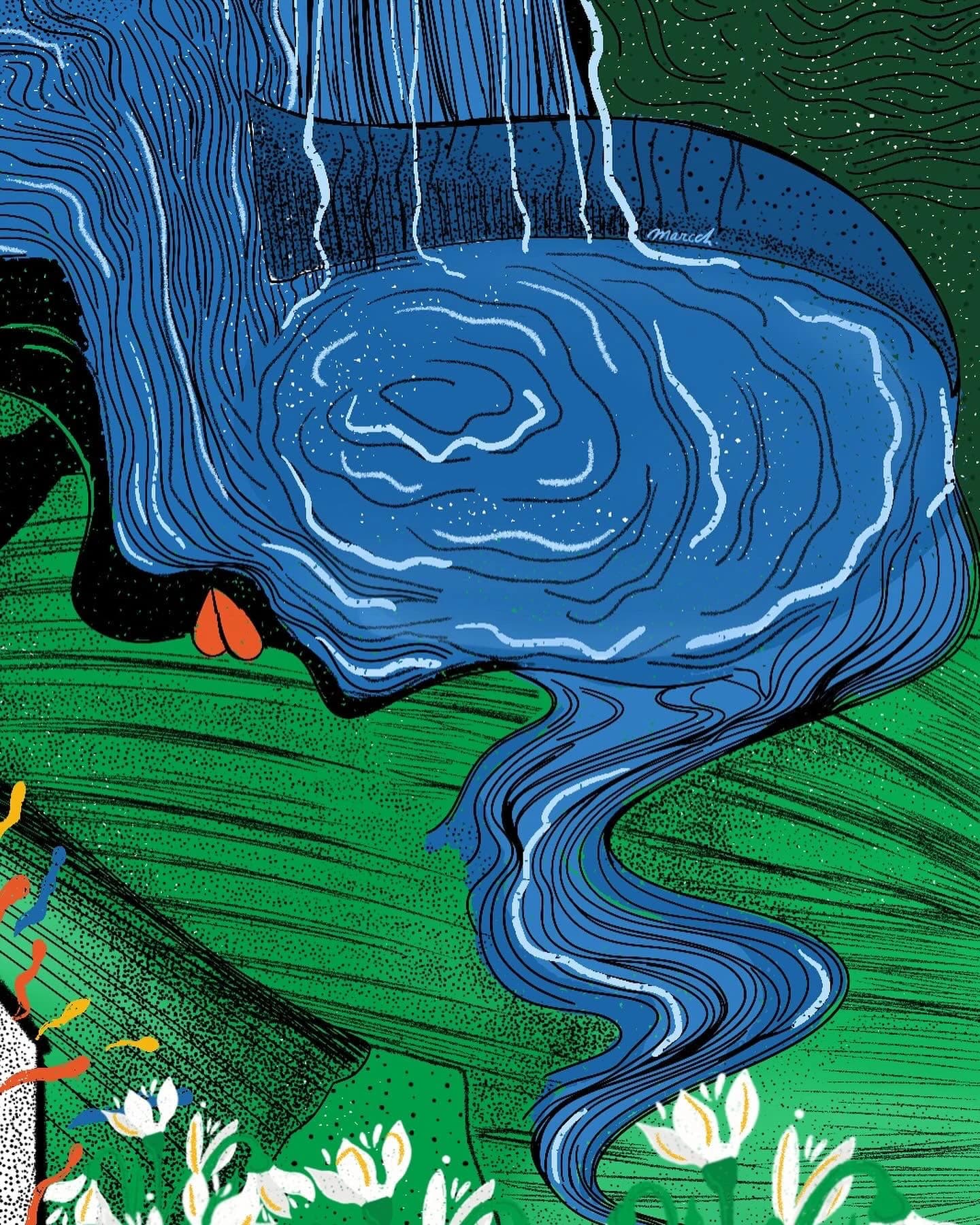 Ilustración Mar adentro, océano profundo, imagen 1