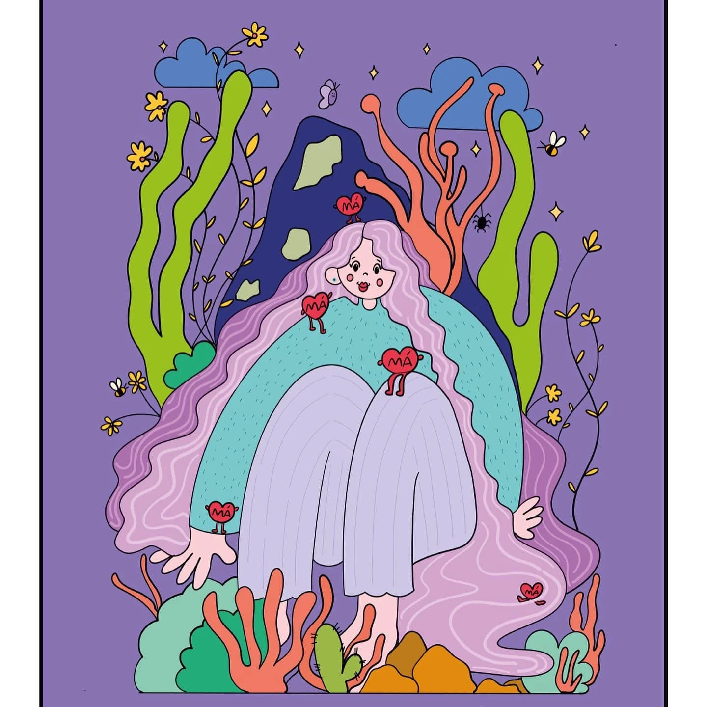 Ilustración: corazón, Dia de madres, imagen 1