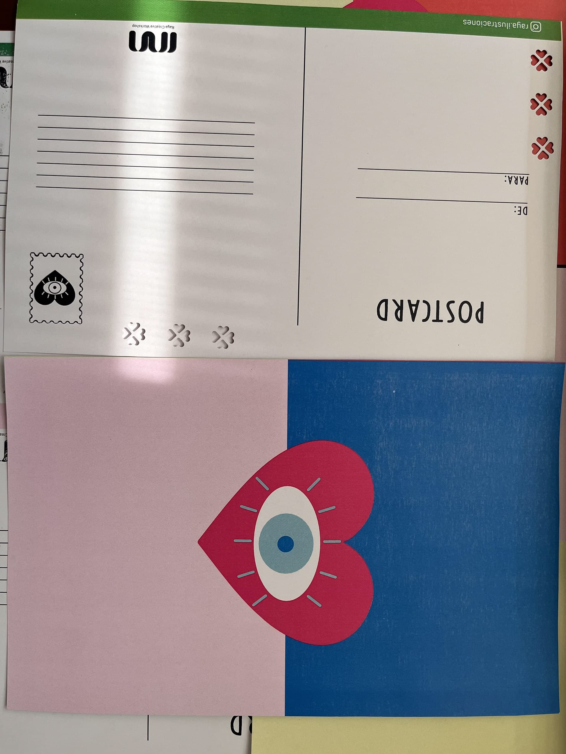 Postcard ojo mágico corazón, imagen 5