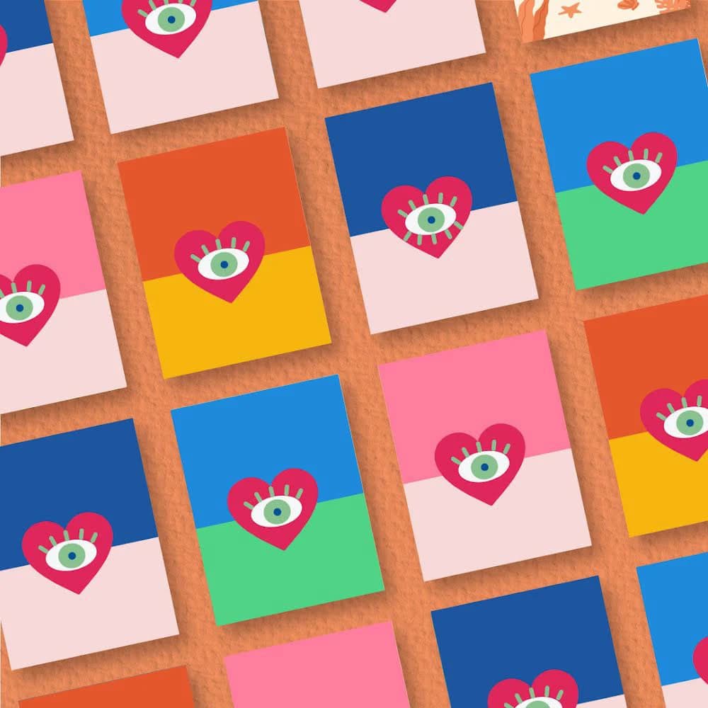 Postcard ojo mágico corazón, imagen 1