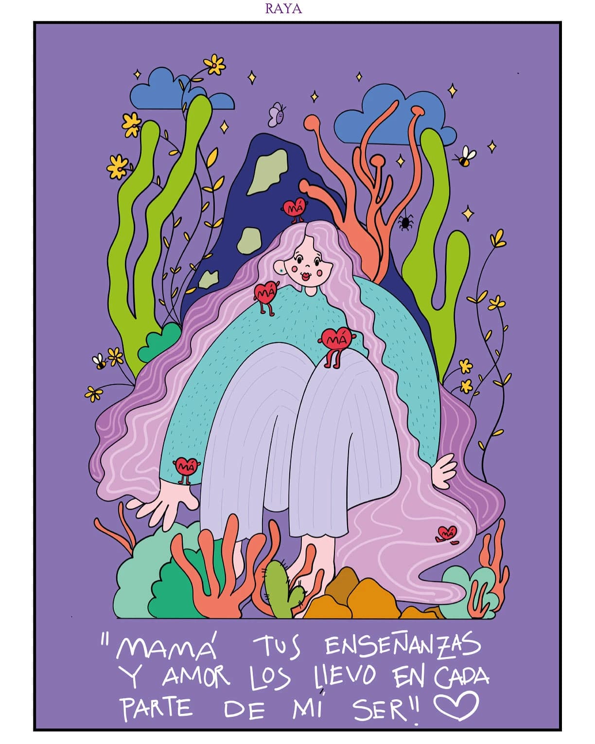 Ilustración: corazón, Dia de madres, imagen 2