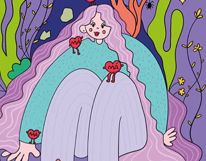 Ilustración: corazón, Dia de madres