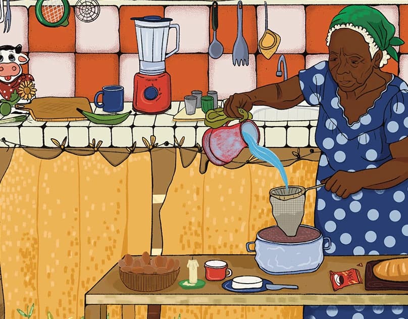 Cocina de madera y marea